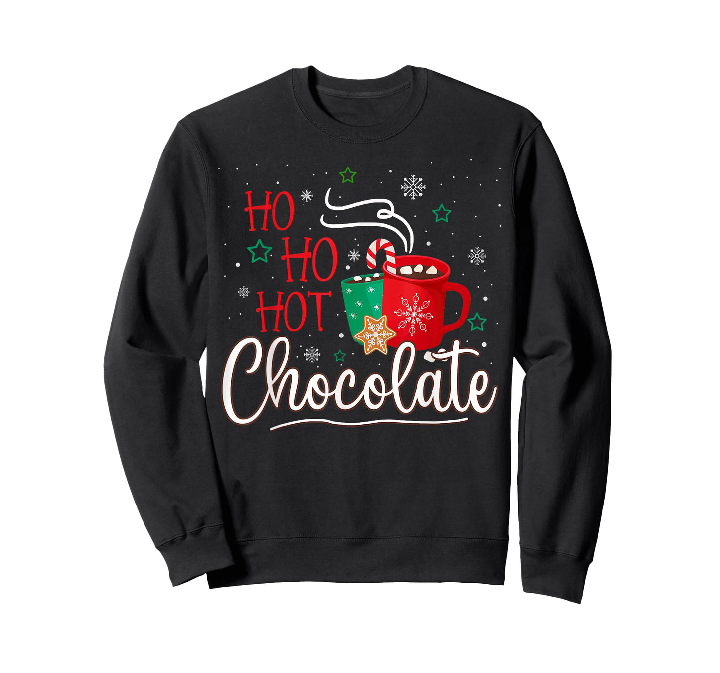 Christmas Mugs Cocoa Lover Ho Ho Hot Chocolate Ugly Sweater T-Shirt