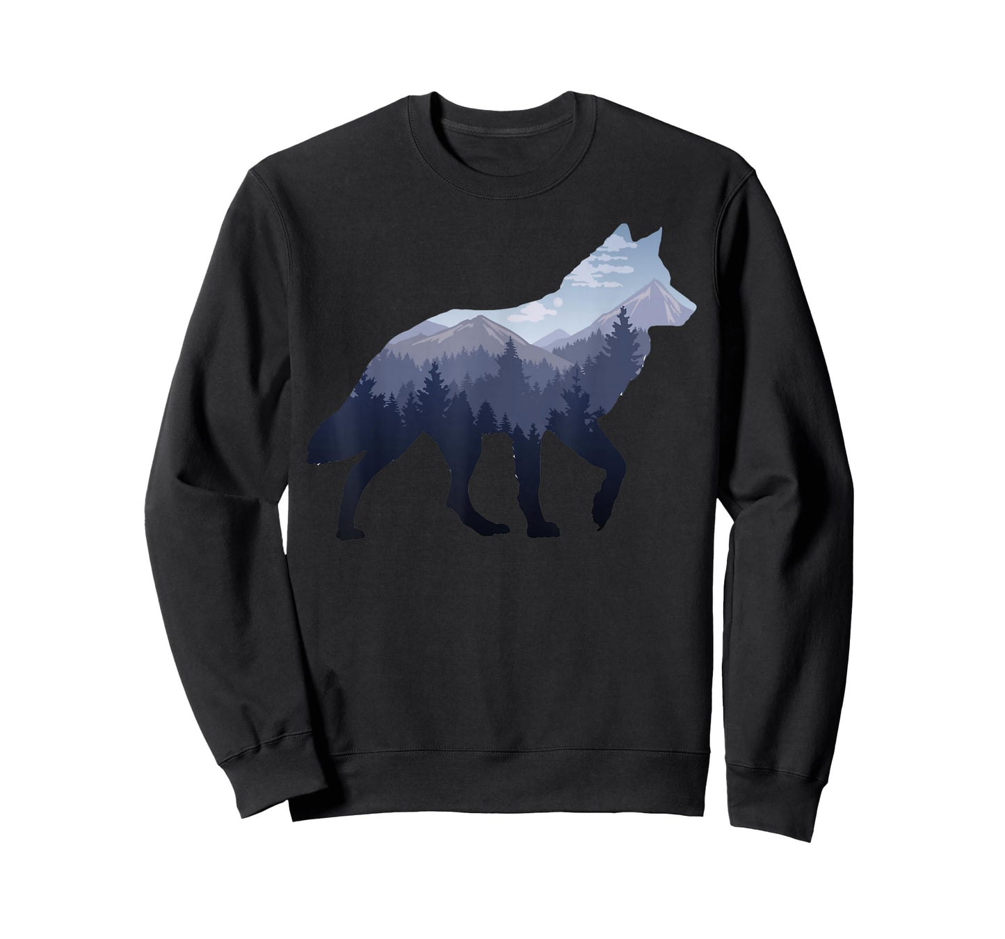 Lone Wolf Survives The Mountain Silhouette Art T-Shirt T-Shirt