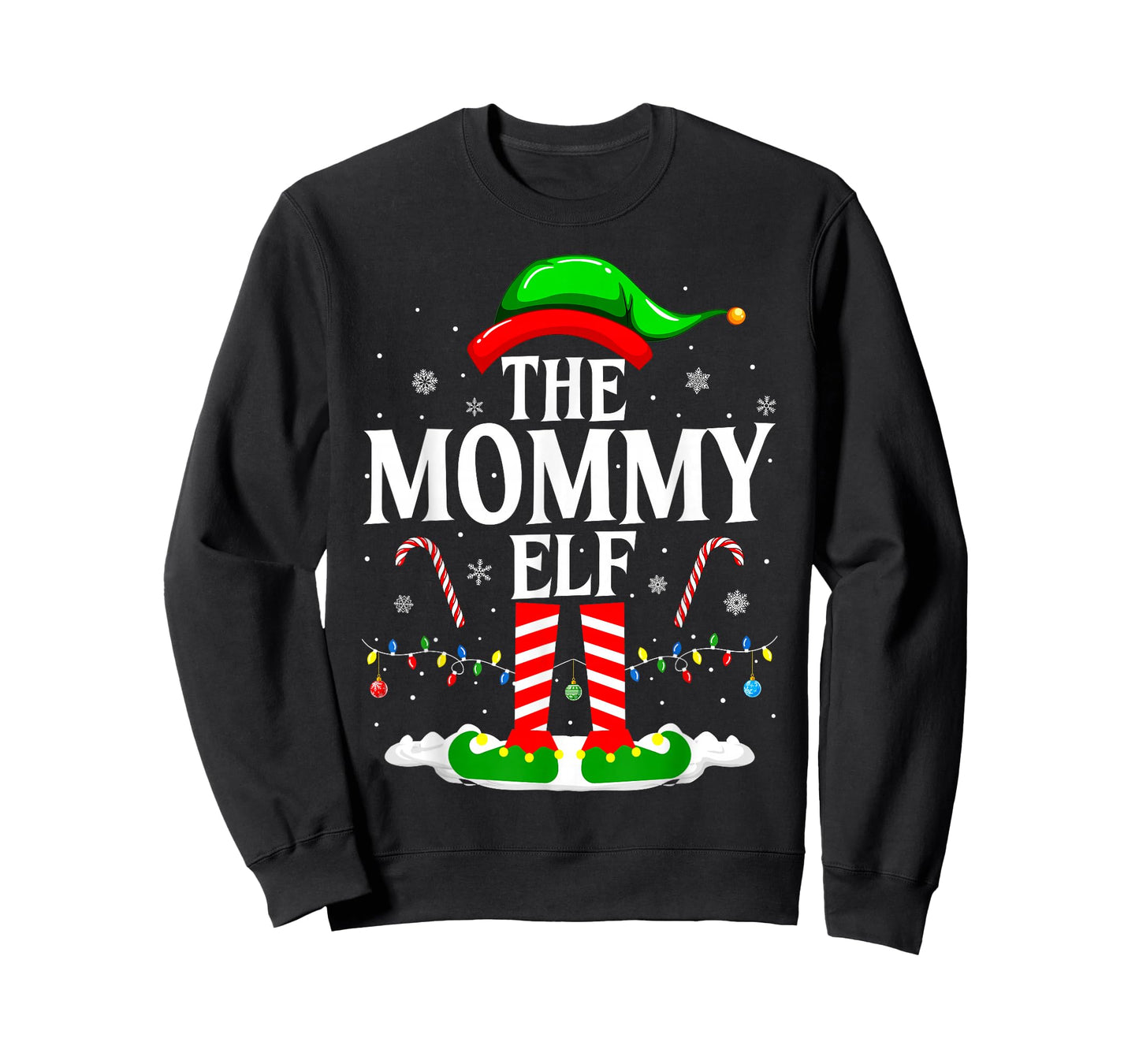The Mommy Elf Funny Xmas Elf Matching Family Christmas T-Shirt