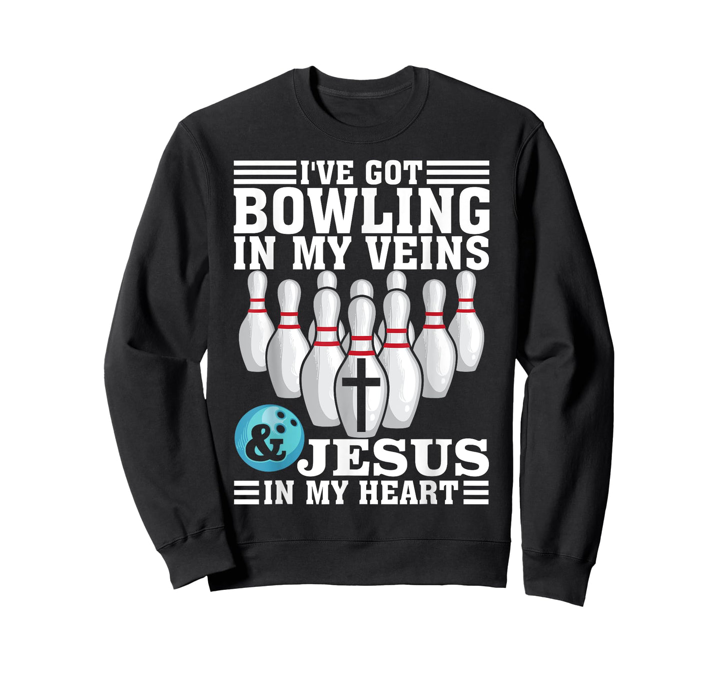 Funny Bowling Gift For Men Women Cute Bowler And Jesus Love T-Shirt
