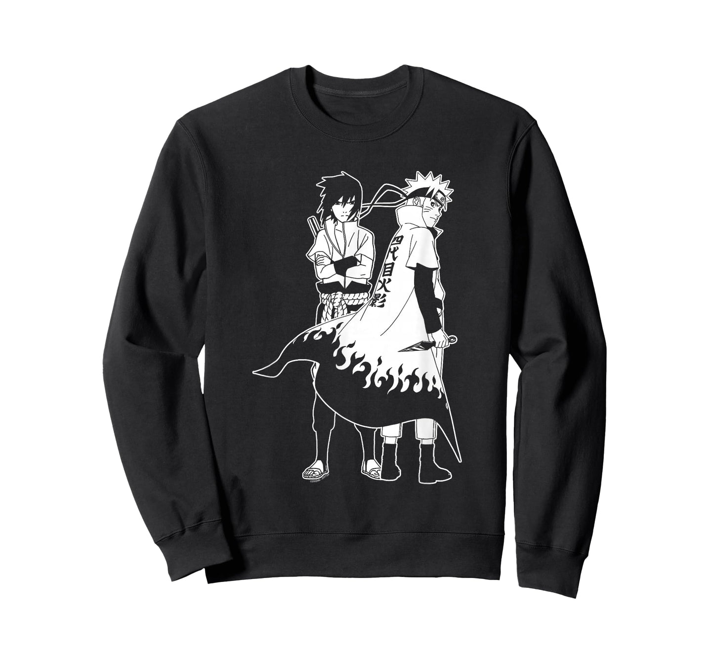 Naruto Shippuden Naruto and Sasuke Outline Anime T-Shirt