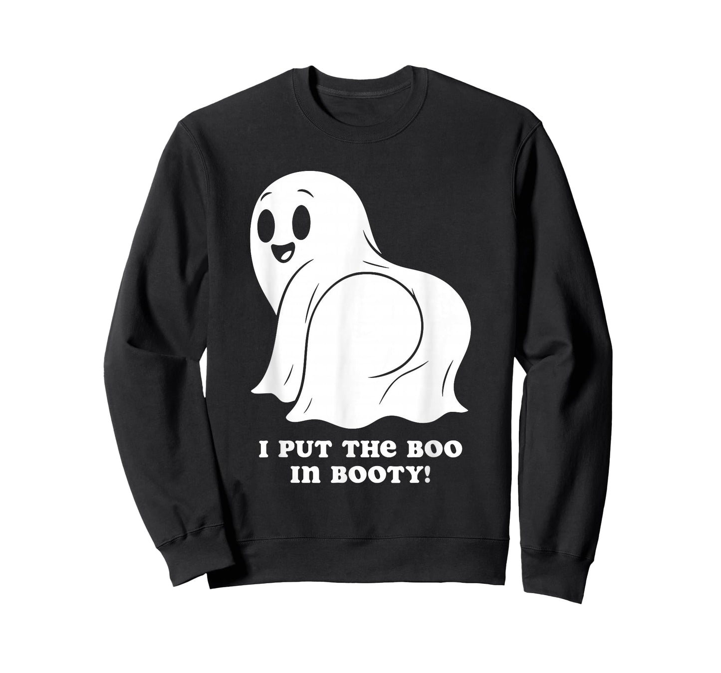 I Put The Boo in Booty Funny Peachy Ghost Halloween Meme T-Shirt