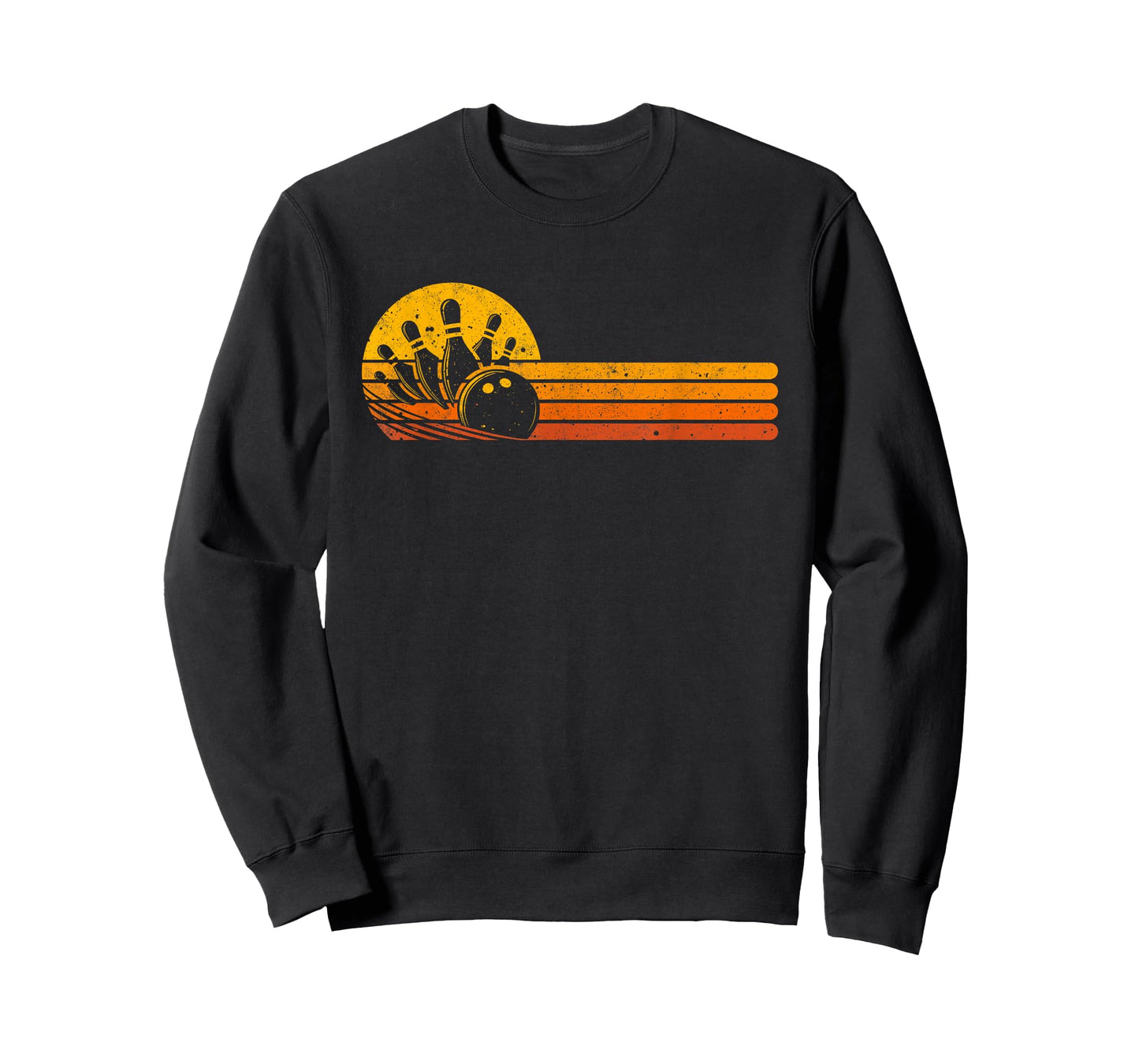 Retro Bowling 70s Bowler Sunset Vintage Bowling Lover T-Shirt