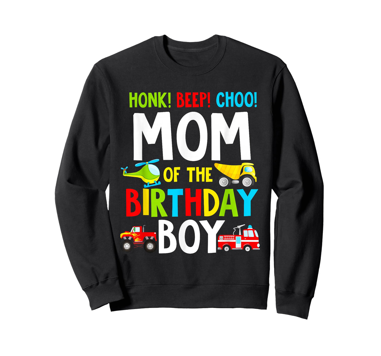 Mom Of The Birthday Boy Shirt Transportation Trucks 2nd T-Shirt