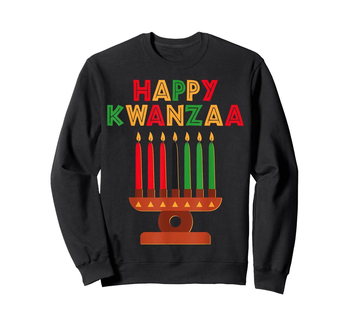 Happy Kwanzaa Kinara Seven Candles African American Kids T-Shirt