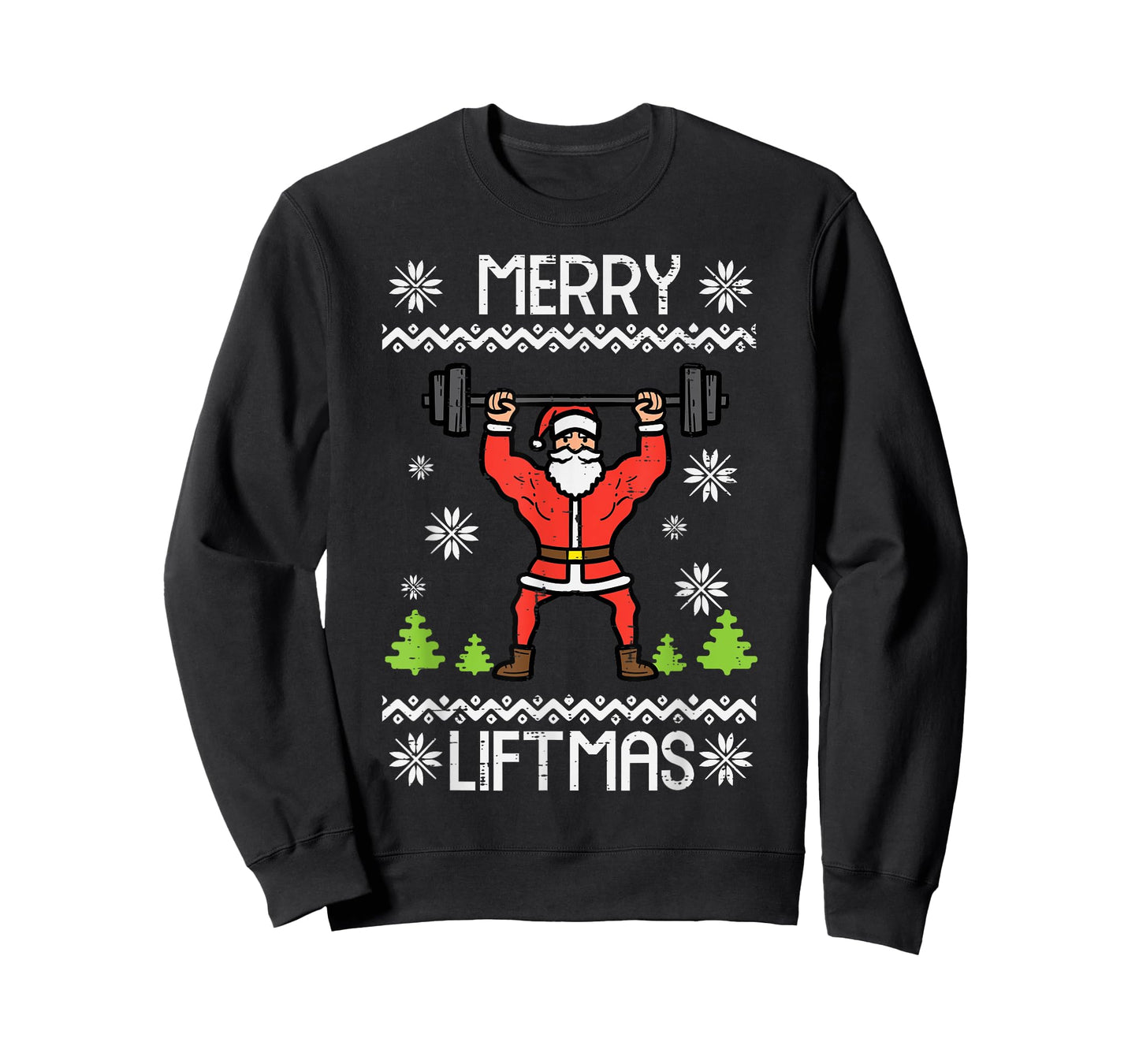 Merry Liftmas Ugly Christmas Xmas Workout Gym Bodybuild Men T-Shirt