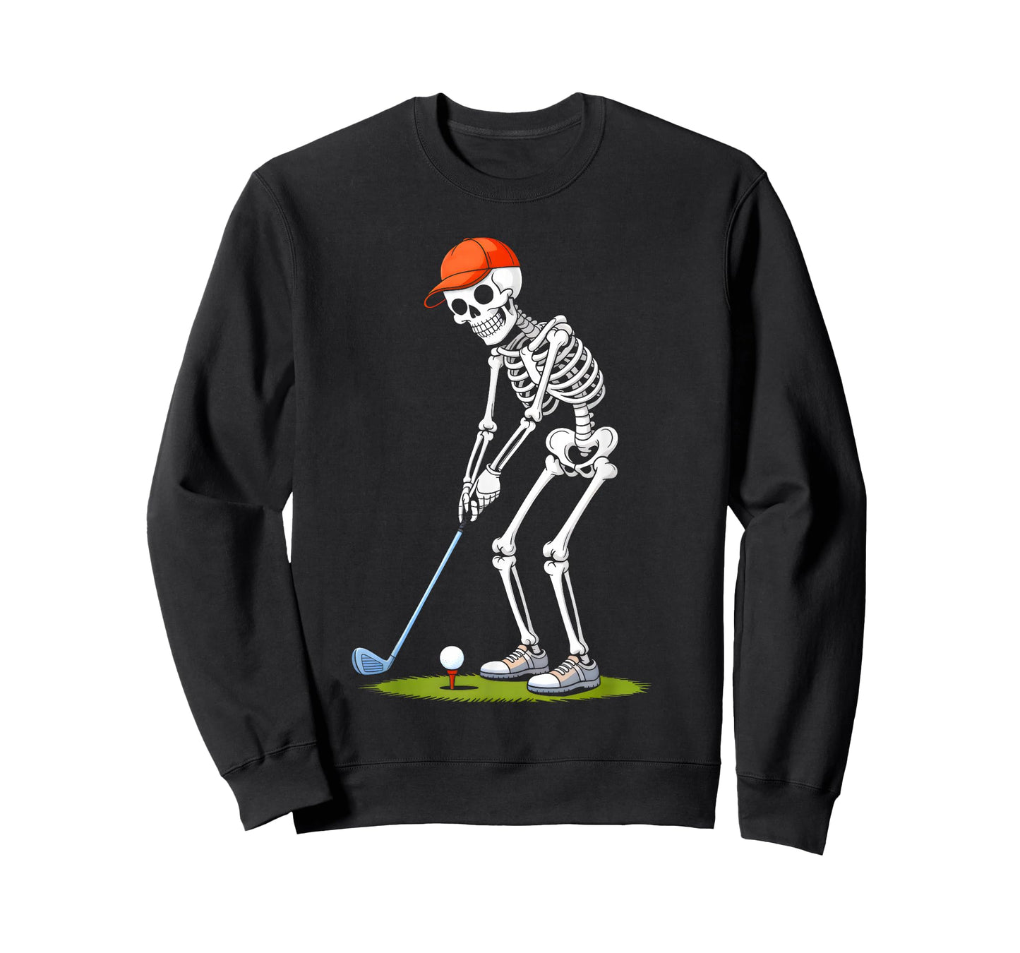 Skeleton Golf Golfing Golf Player Men Dad Halloween Golfer T-Shirt