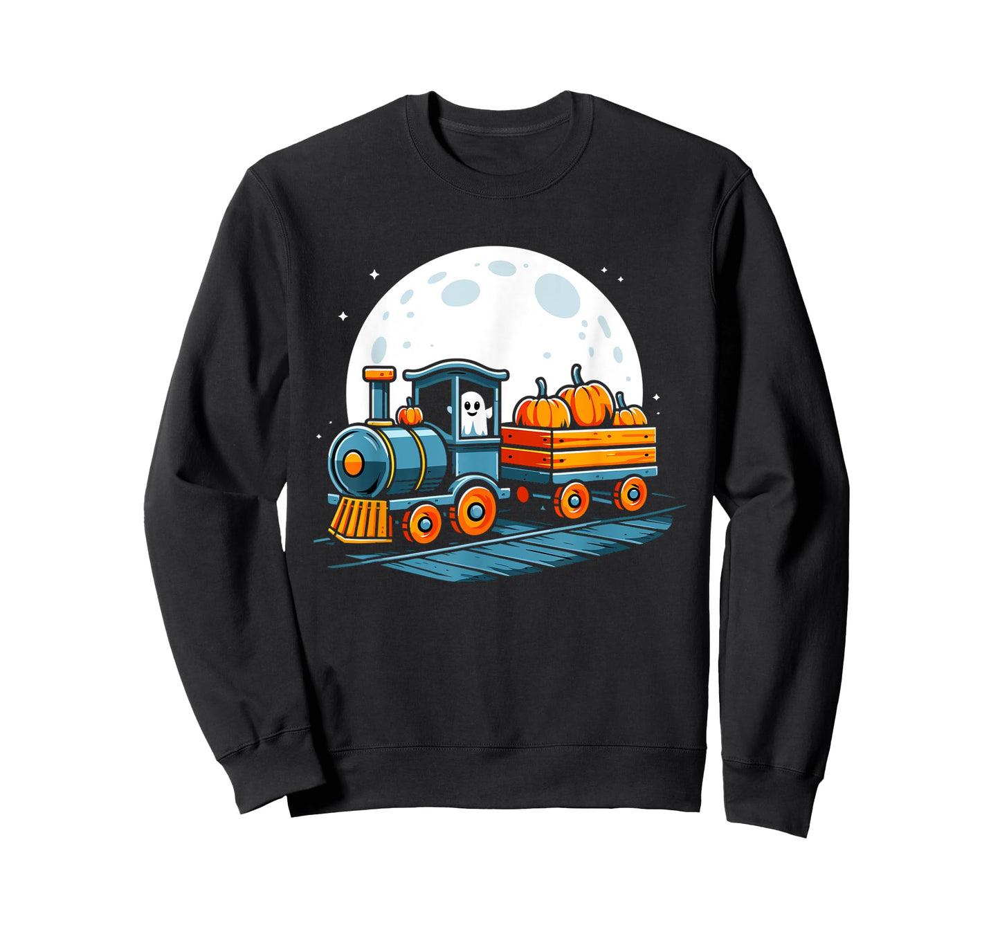 Halloween Train Funny Ghost Pumpkin For Kids T-Shirt
