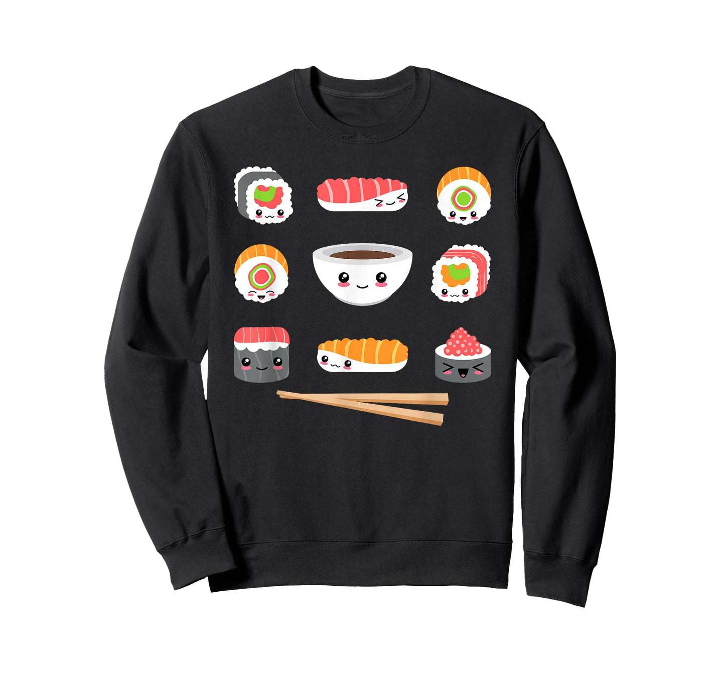 Funny Japanese Food Kawaii Sushi Lovers Anime Men Women Kids T-Shirt