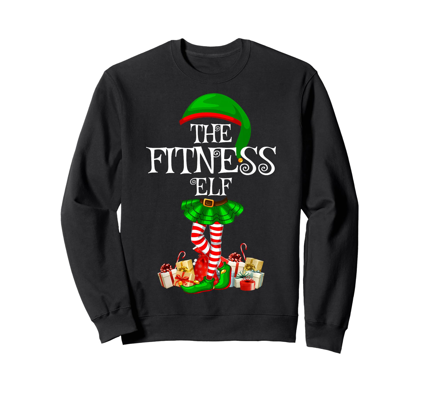 Matching Family Funny The Fitness Elf Christmas T-Shirt