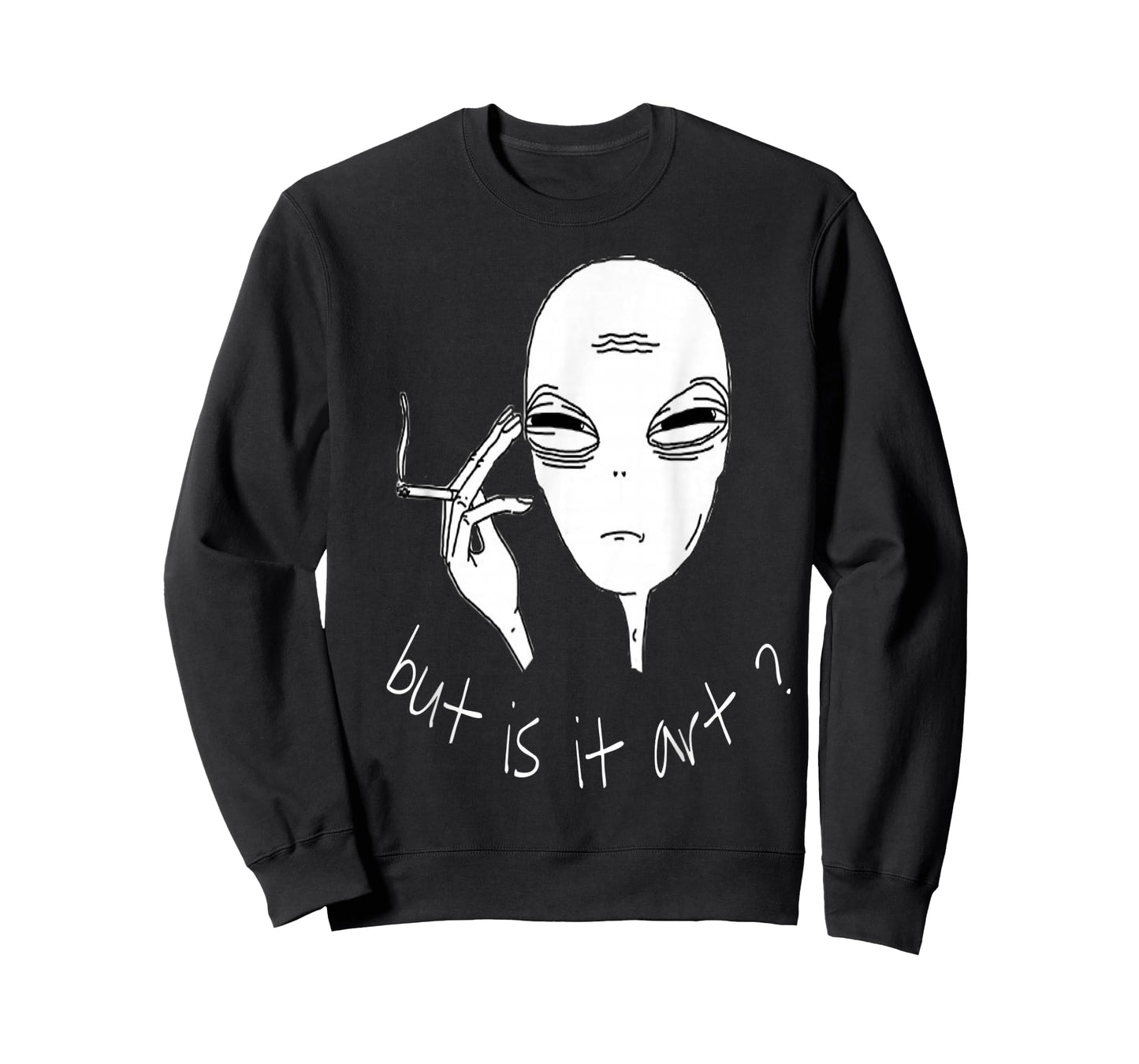 Alien But Is It Art T-Shirt Funny Smoking Alien T-Shirt