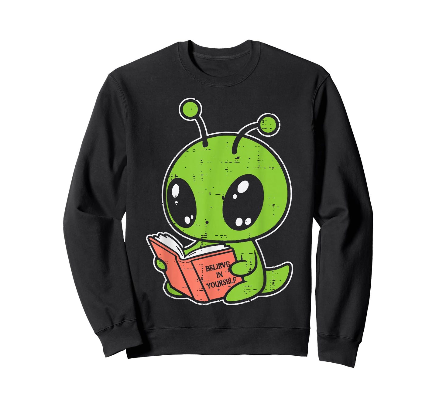 Alien Reading Book Believe In Yourself Funny Kids Women Men T-Shirt