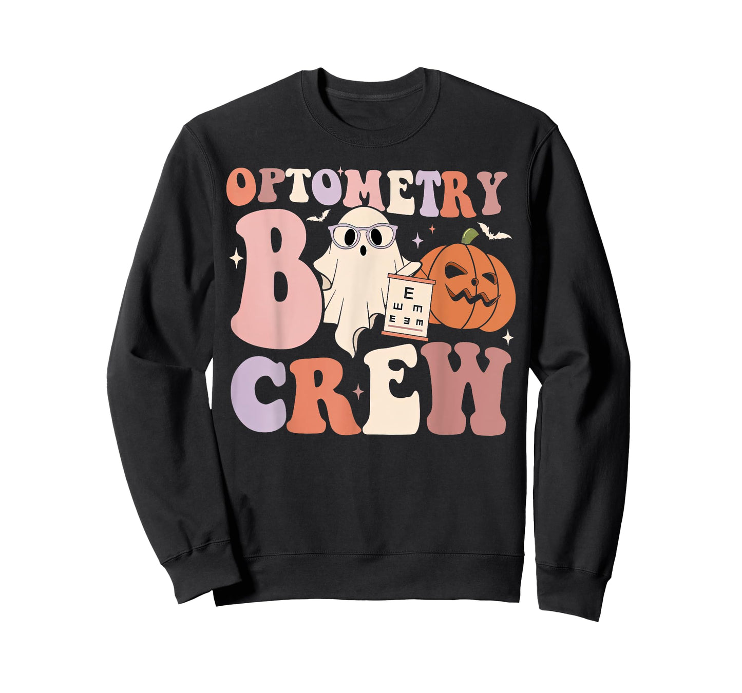 Retro Optometry Boo Crew Optometrist Ghost Pumpkin Halloween T-Shirt