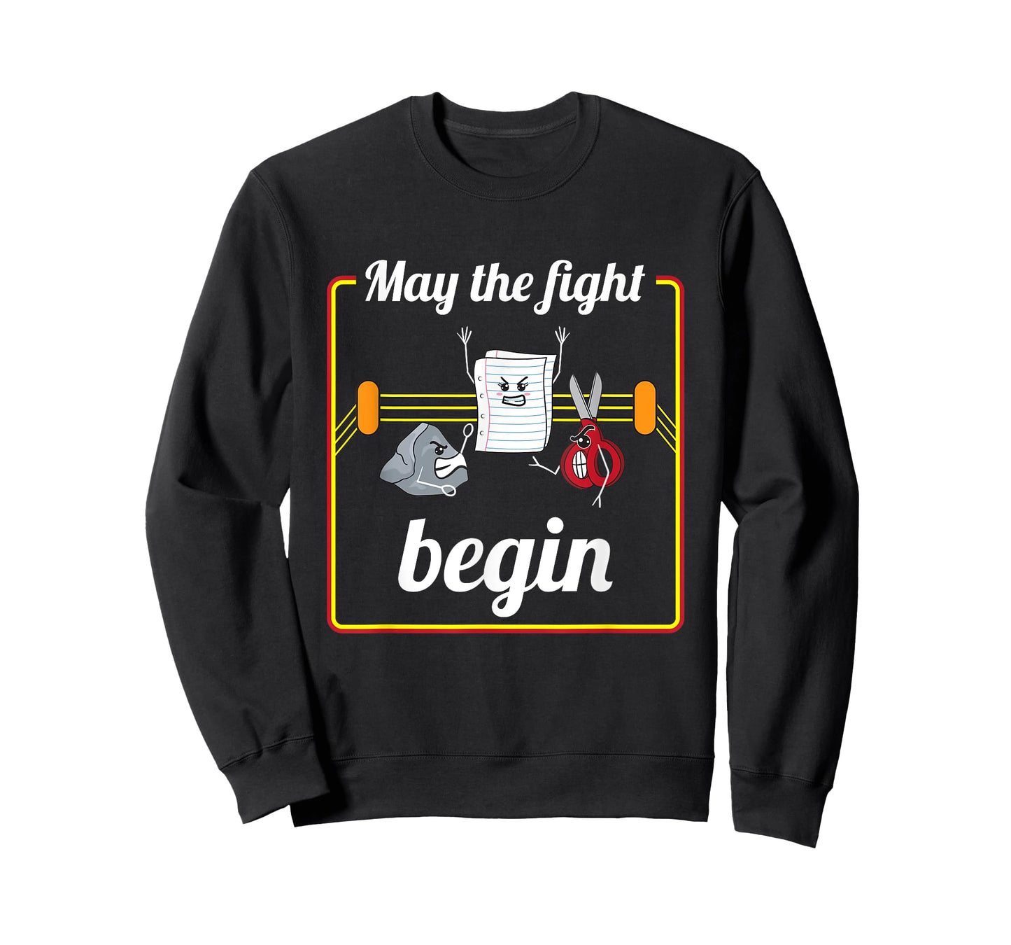 May The Fight Begin Cute Rock Paper Scissors T-Shirt