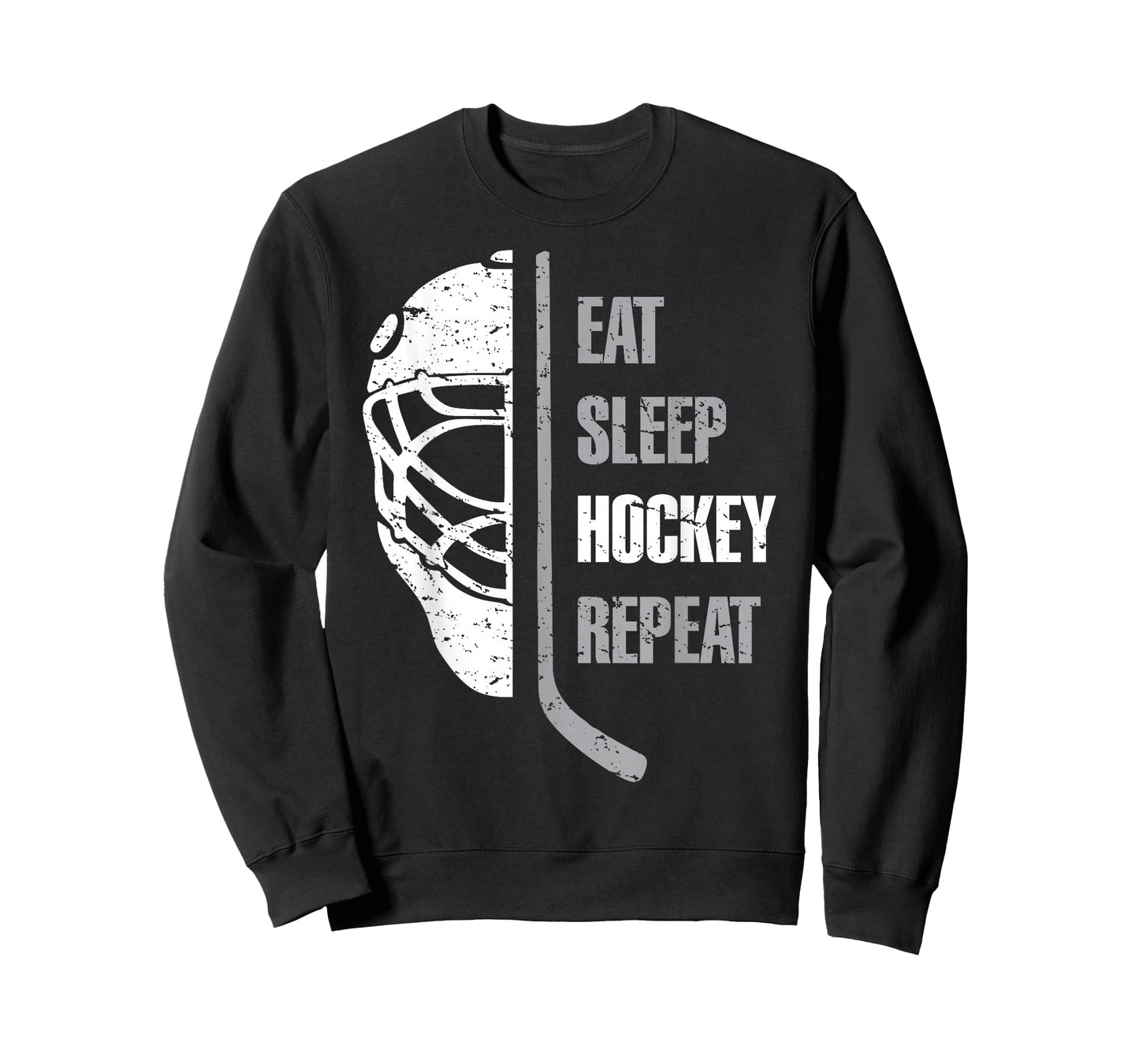 Eat Sleep Hockey Repeat Christmas For Teen Adult Hockey T-Shirt