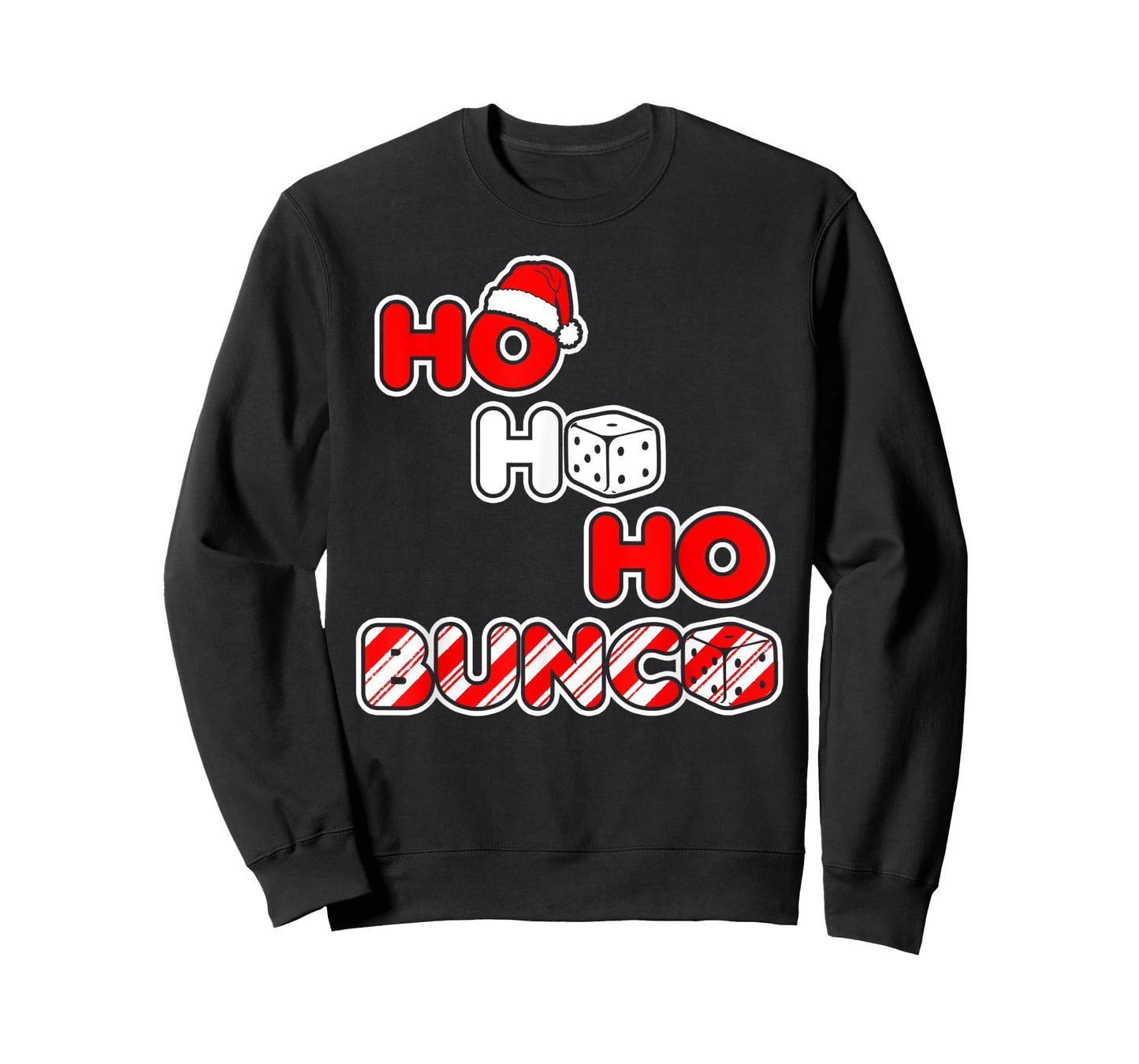 Bunco Christmas Ho Ho Ho Santa Hat Dice T-Shirt