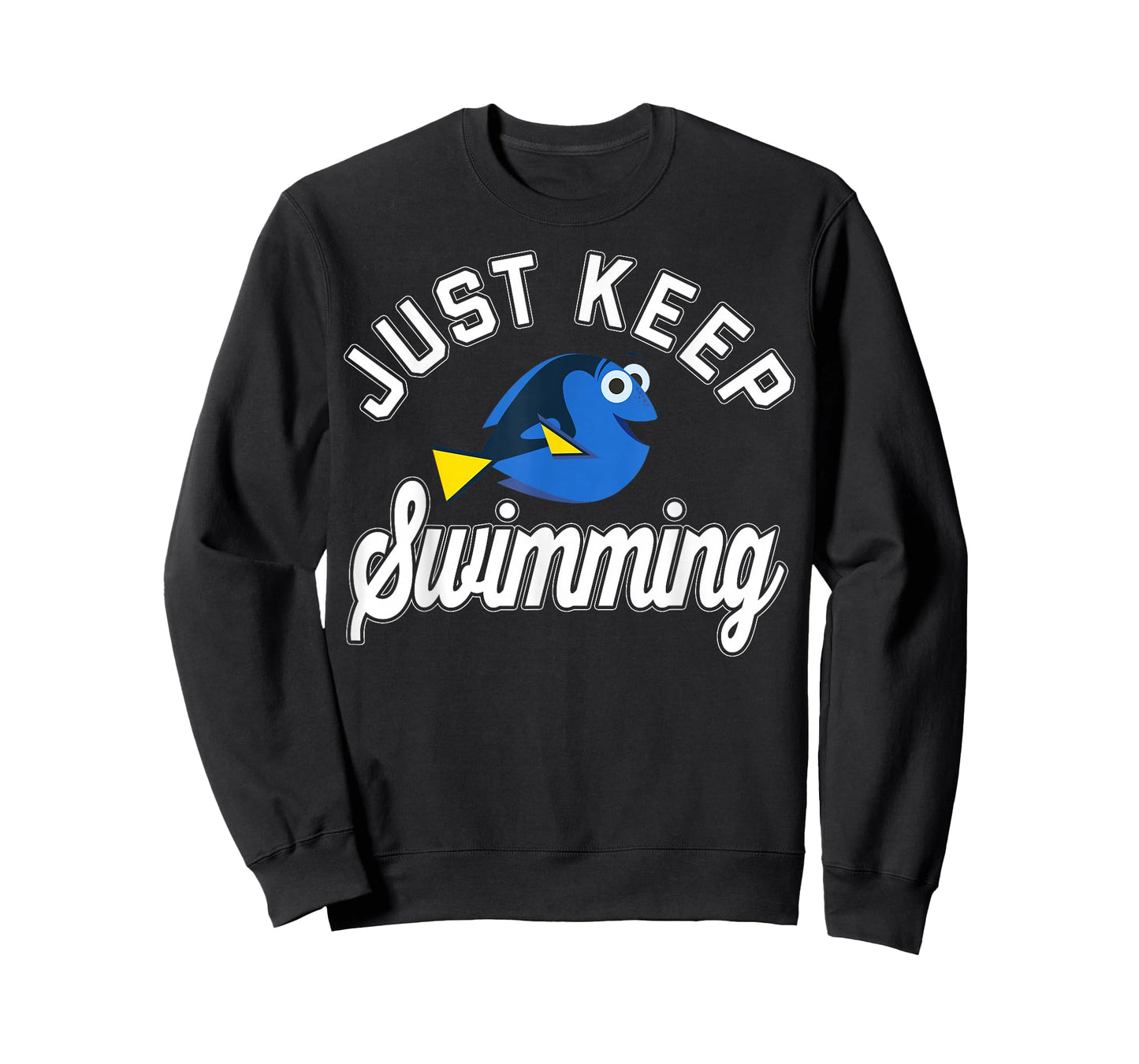 Disney Pixar Finding Dory Just Keep Swimming Collegiate Logo T-Shirt