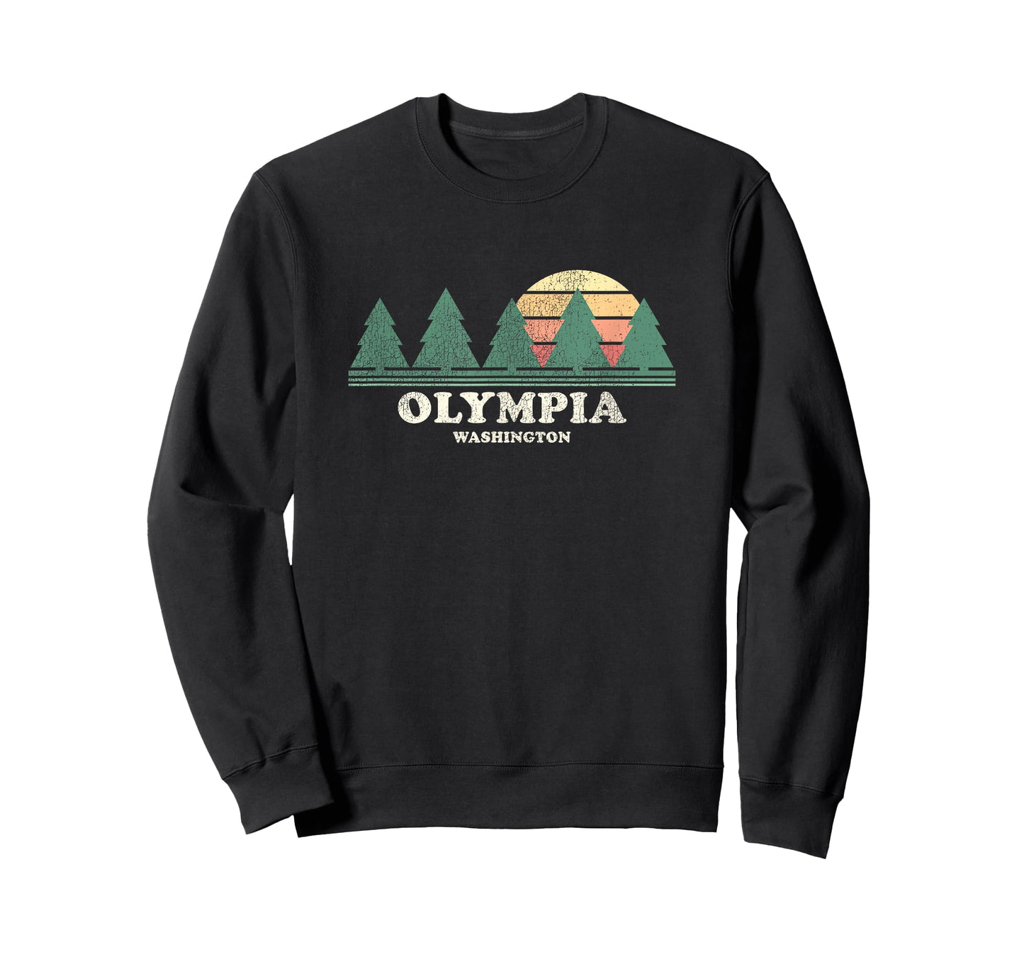Olympia WA Vintage Throwback Tee Retro 70s Design T-Shirt