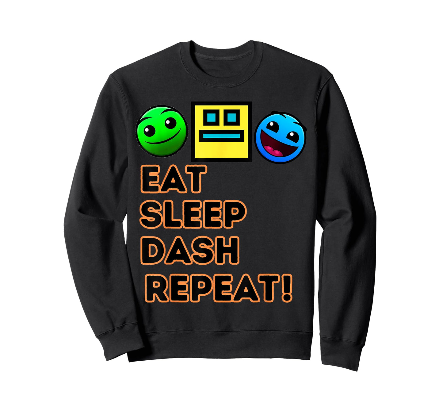 Eat Sleep Dash Repeat Video Game Geometry Video Gamer T-Shirt
