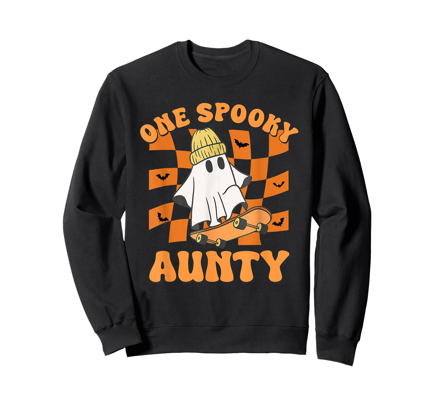 One Spooky Aunty Birthday Halloween Skateboarding Ghost T-Shirt