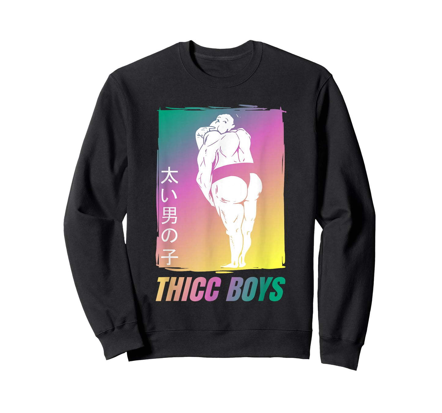 Funny Thicc Boys Squad Sumo T-Shirt for Anime Fans T-Shirt