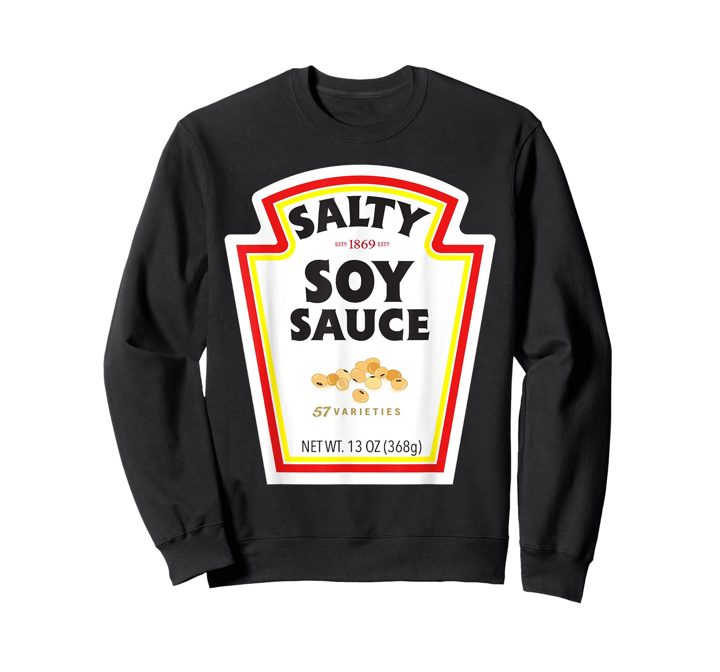 Halloween Matching Costume Salty Soy Sauce Bottle Label T-Shirt