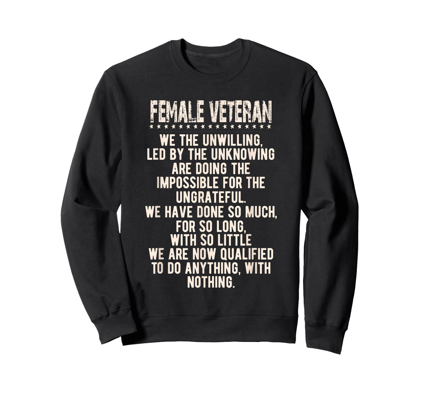 Female Veteran Woman Combat Patriotic T-Shirt