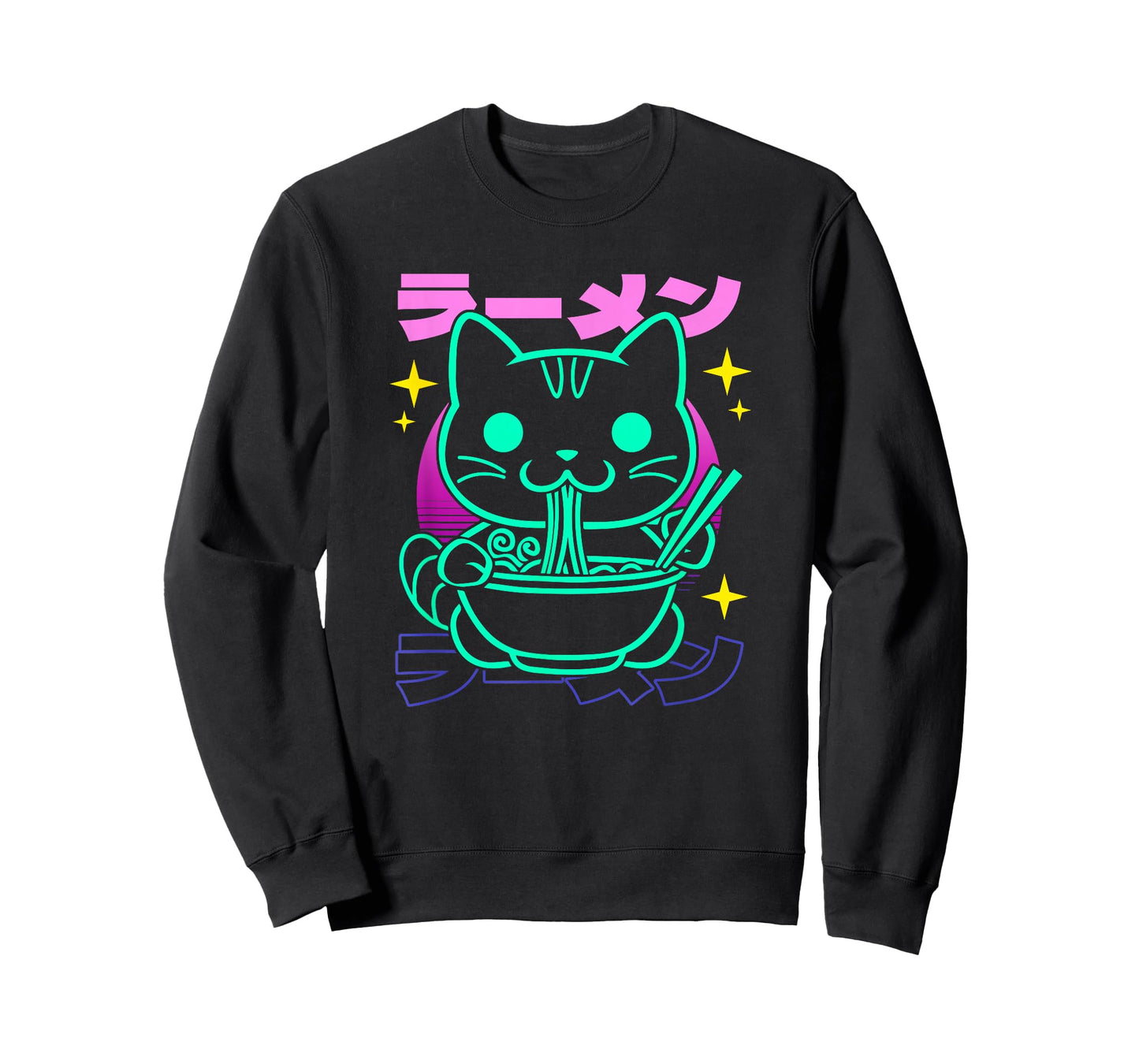 Retro Kawaii Ramen Cat T-Shirt