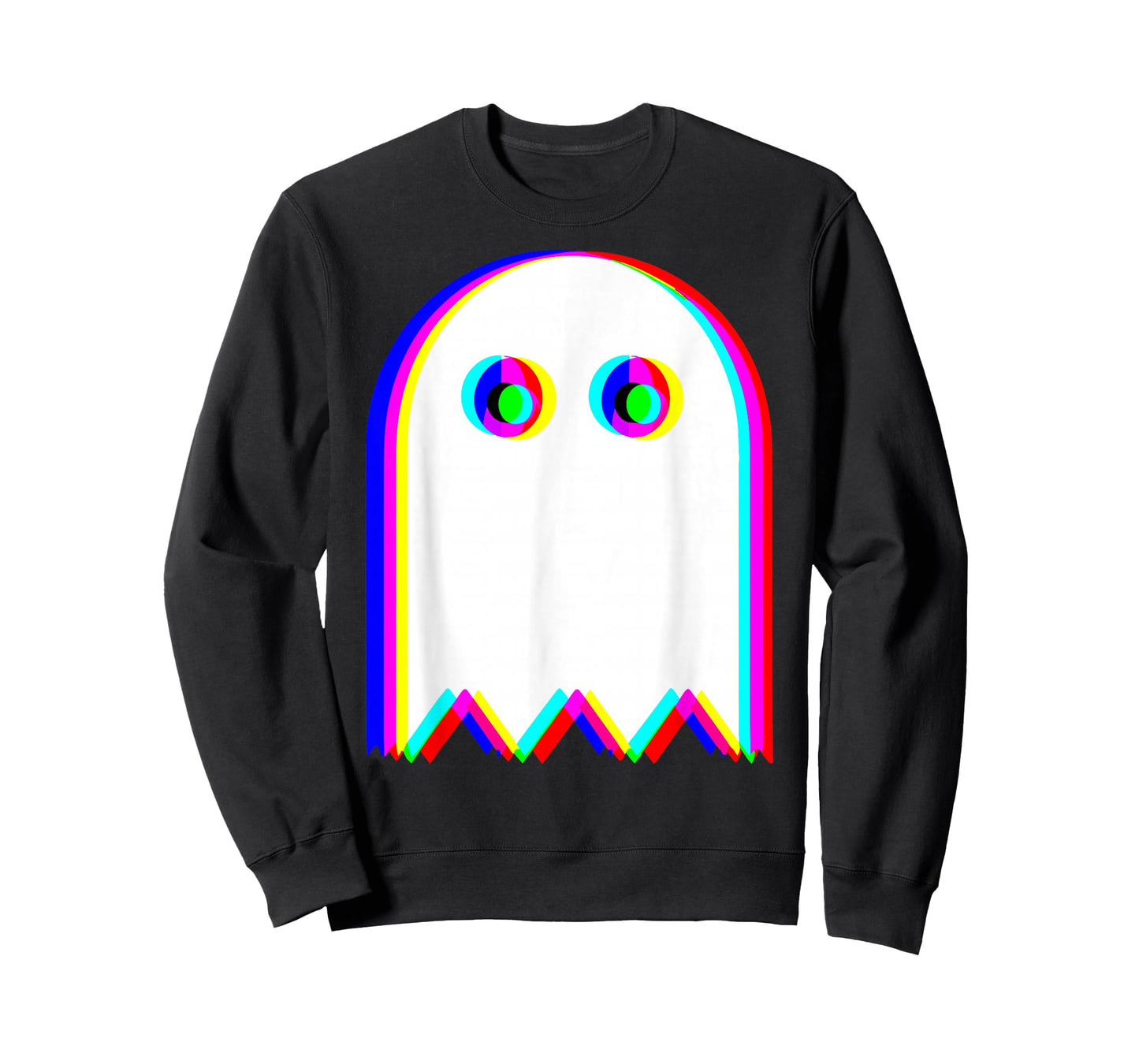 Trippy Ghost Vibrant Glitch Effects Vaporwave EDM Lover T-Shirt