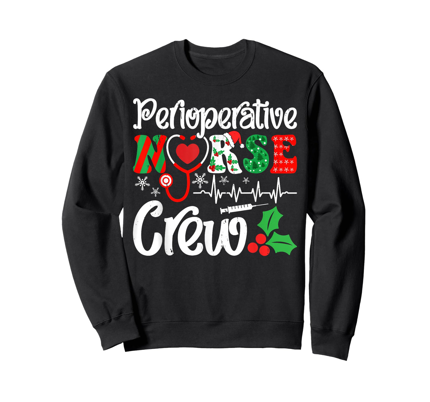 Holiday Perioperative Nurse Crew Christmas Squad Nursing T-Shirt