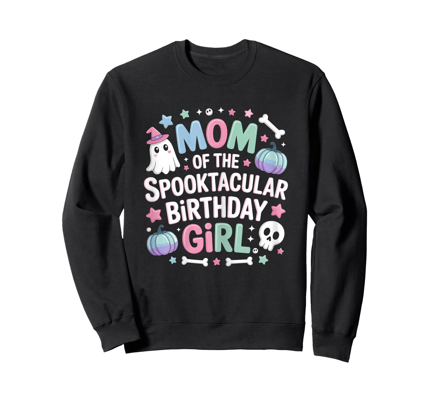 Mom of Spooktacular Birthday Girl Spooky Ghost Halloween T-Shirt