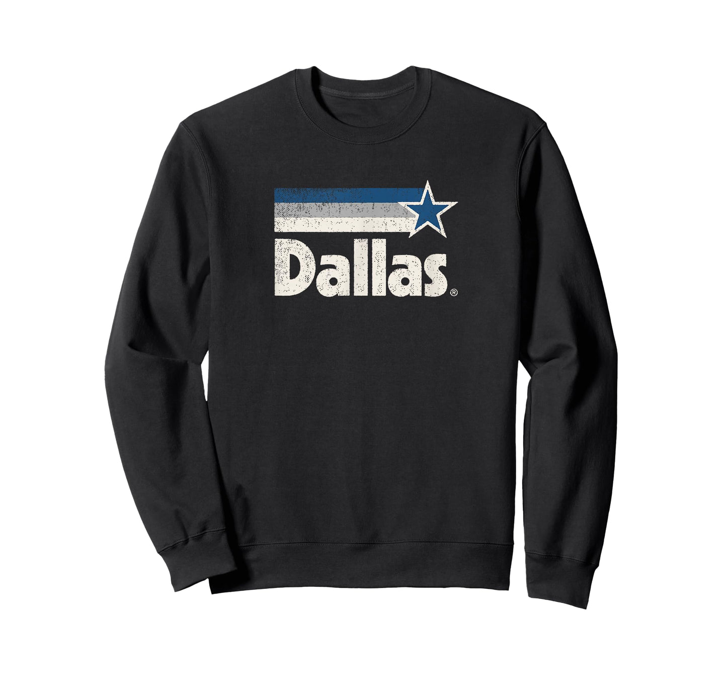 Vintage Dallas Texas City Strong Dallas TX Blue Stripes Star T-Shirt