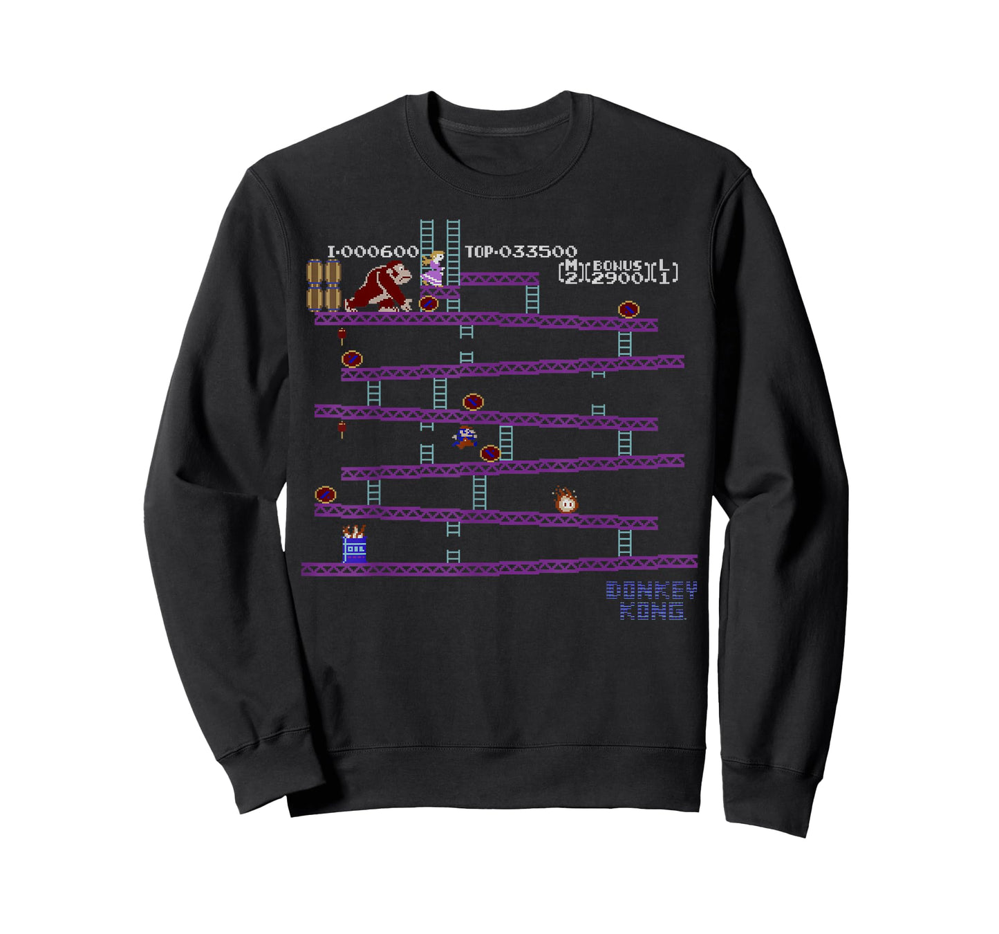 Nintendo Donkey Kong 8-Bit Side Scroll Graphic T-Shirt T-Shirt