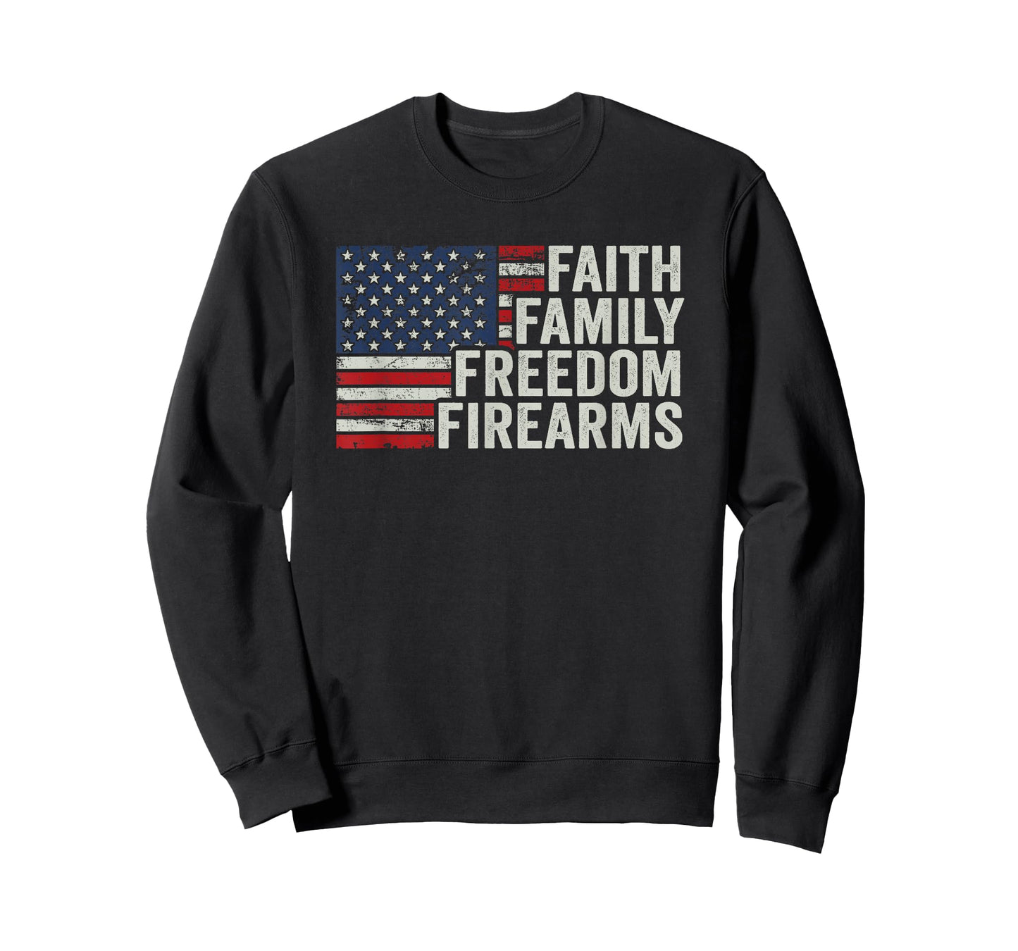 Faith Family Freedom Firearms - Vintage USA Pro God Guns T-Shirt