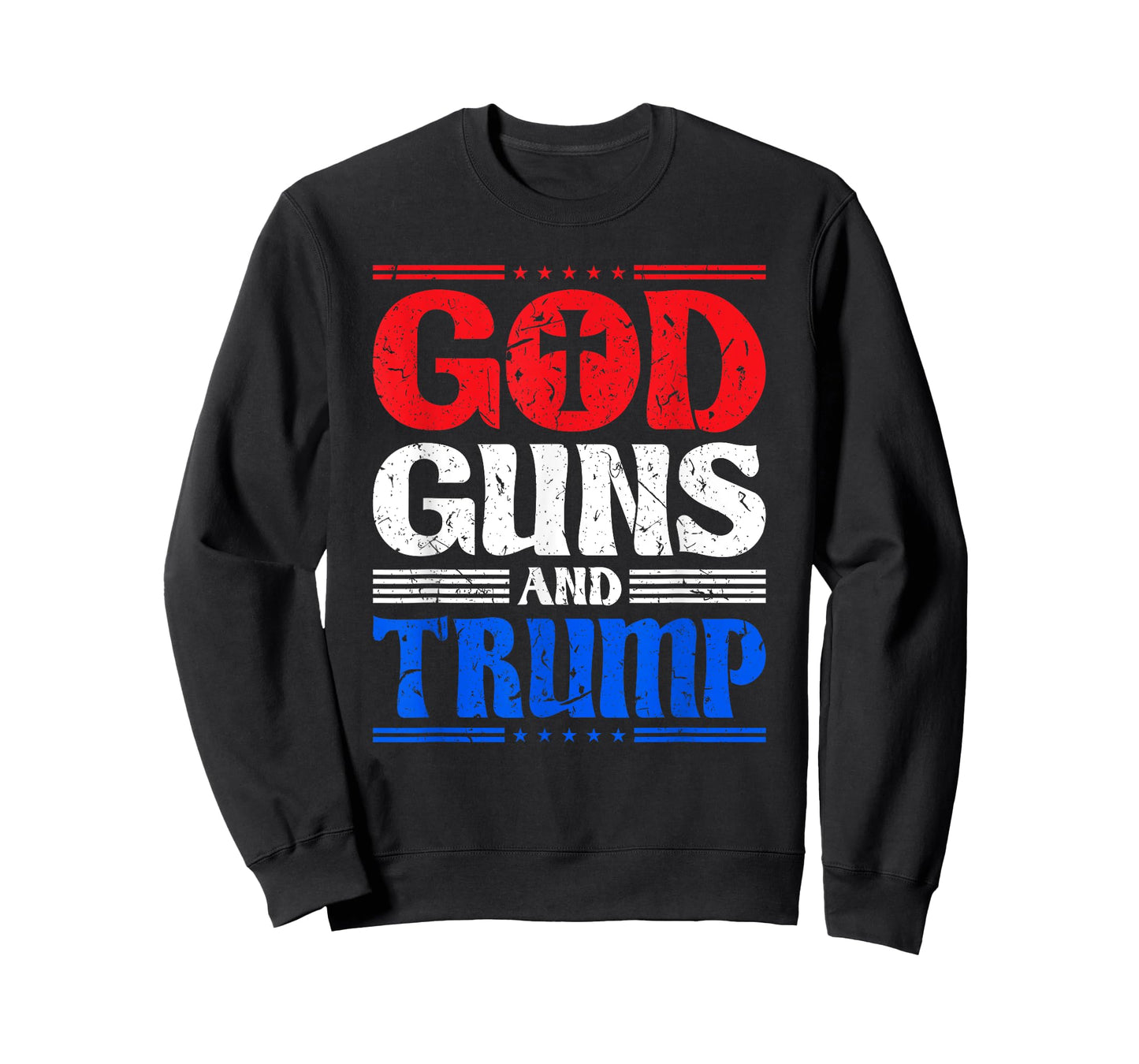 God Guns And Trump American Flag Patriot Women Men T-Shirt