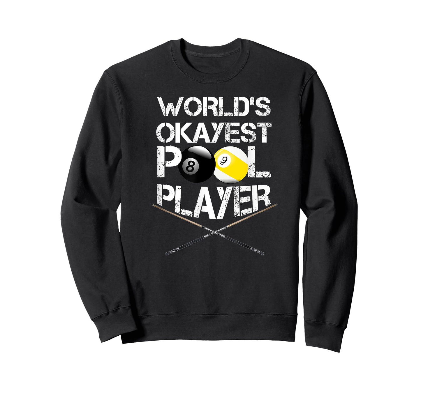 Mens World's Okayest Pool Player Funny Billiards T-Shirt