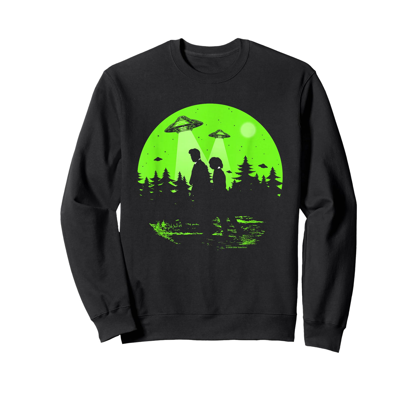 X-Files Mulder & Scully Silhouettes In The Woods T-Shirt