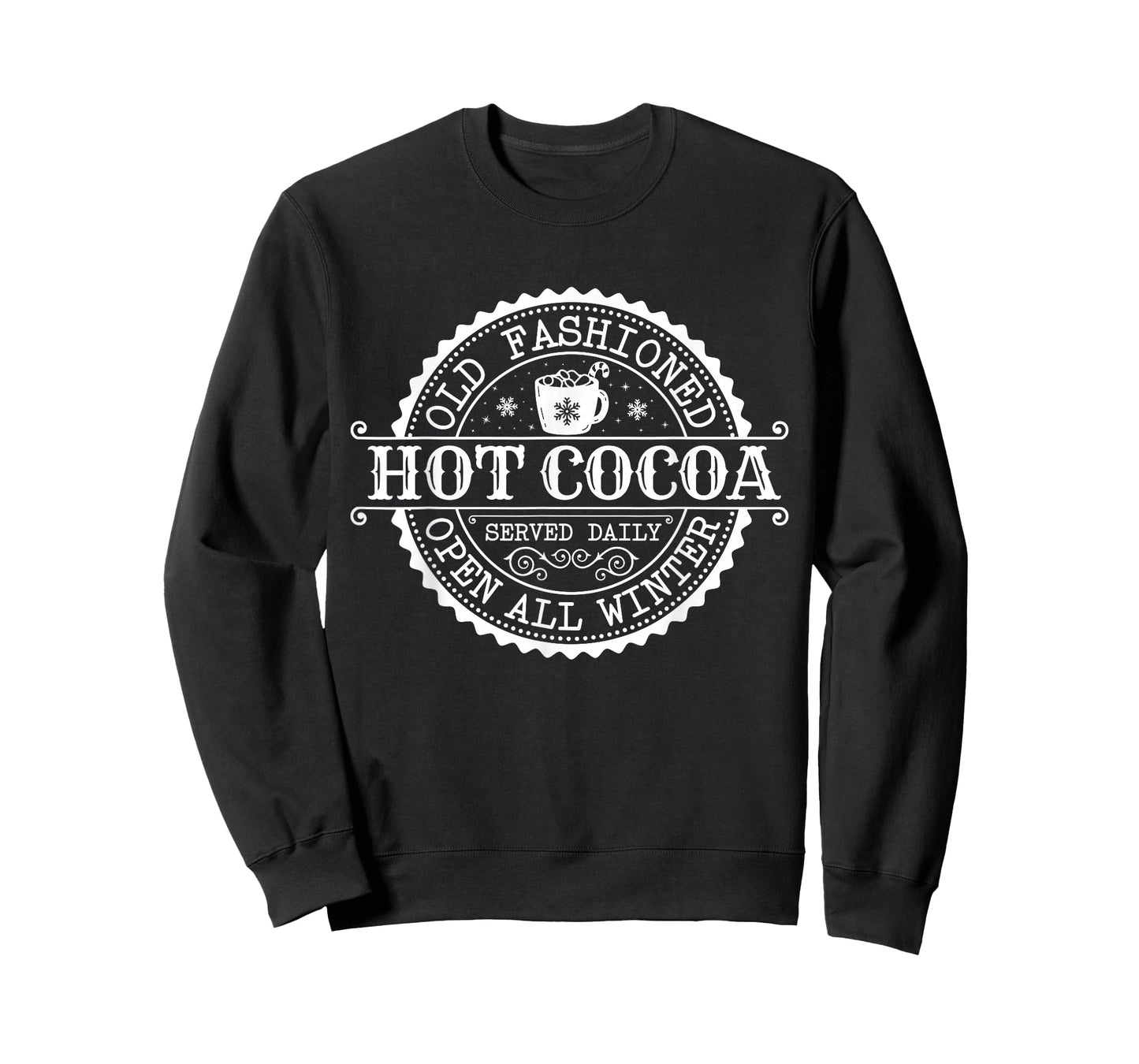 Retro North Pole Old Fashioned Hot Cocoa Coffee Merry Xmas T-Shirt