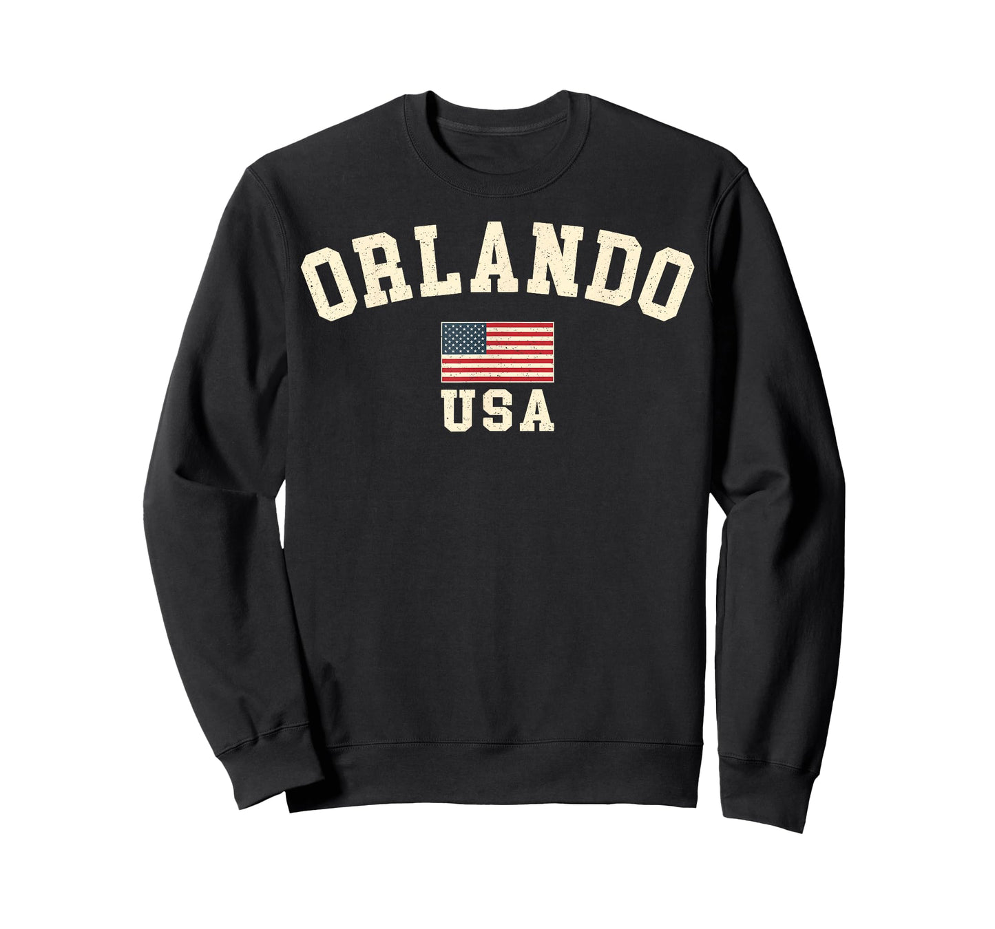 Vintage Orlando USA American Flag Florida Souvenir Retro T-Shirt