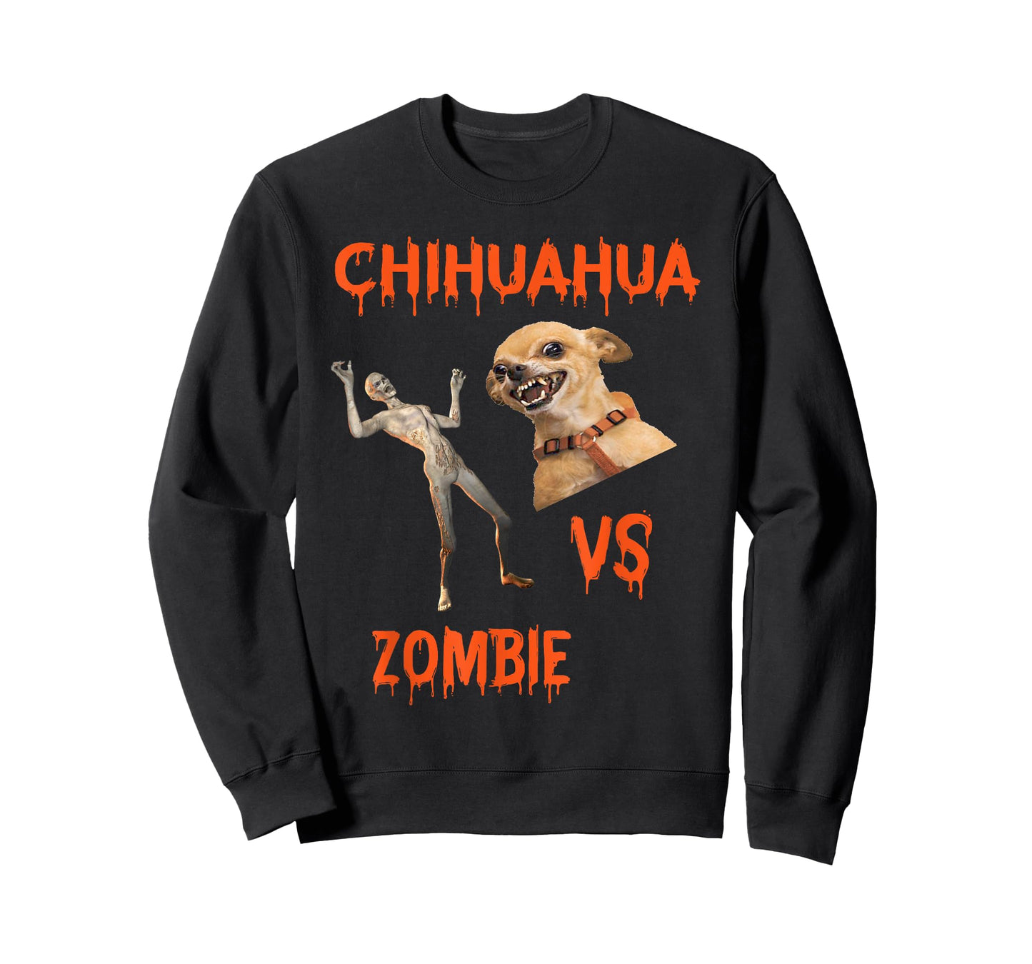 Zombie Vs. Chihuahua Humor T-Shirt