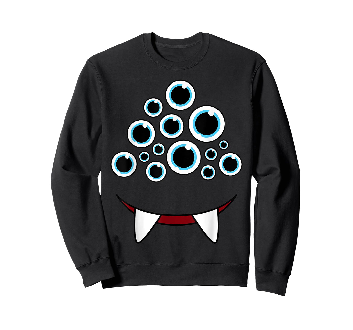 Funny Scary Monster Face Eyeballs Easy Halloween Costume T-Shirt