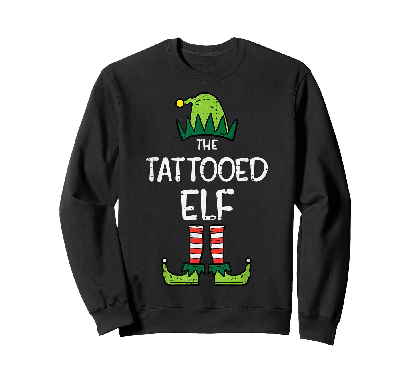 The Tattooed Elf Xmas Matching Family Christmas Men Women T-Shirt