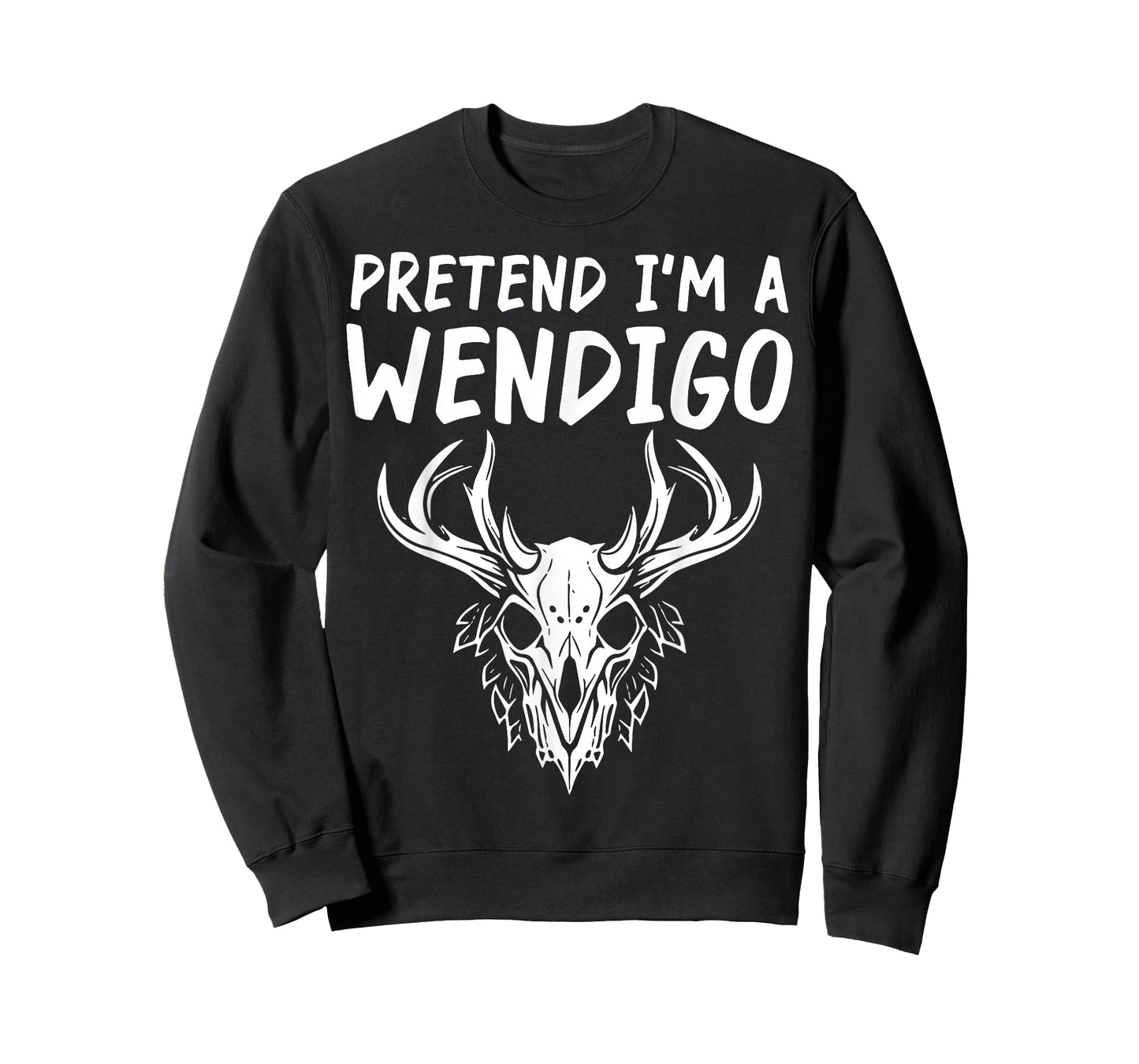 Pretend I'm A Wendigo Funny Lazy Halloween Cryptid Costume T-Shirt