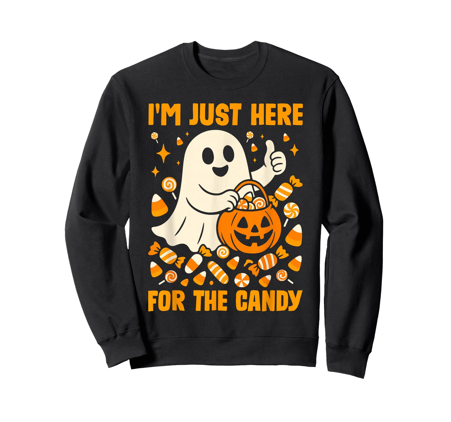 I'm Just Here for The Candy Halloween Pun Lollipop T-Shirt