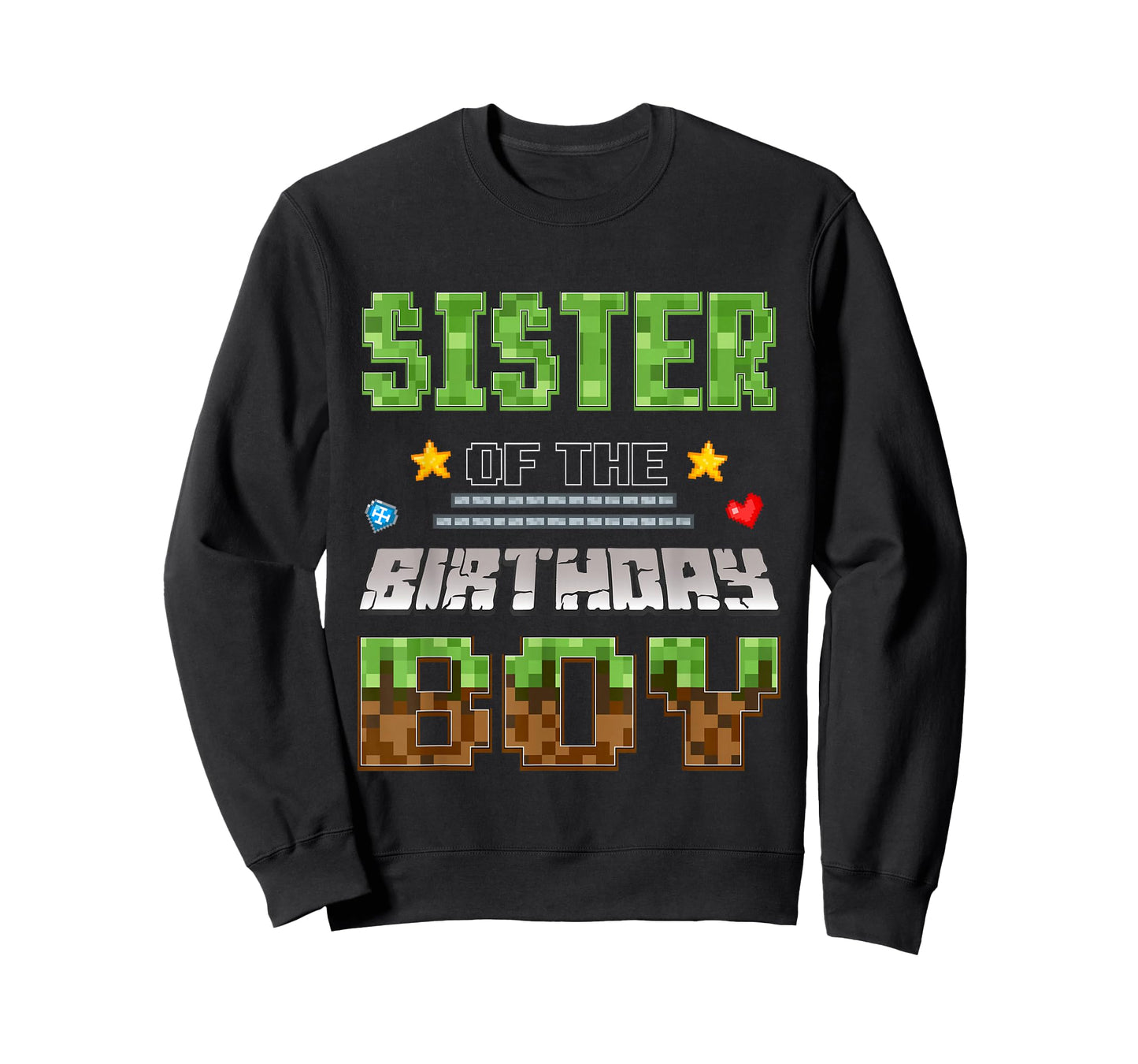 Sister of The Birthday Boy Video Gamer Pixel Birthday Party T-Shirt