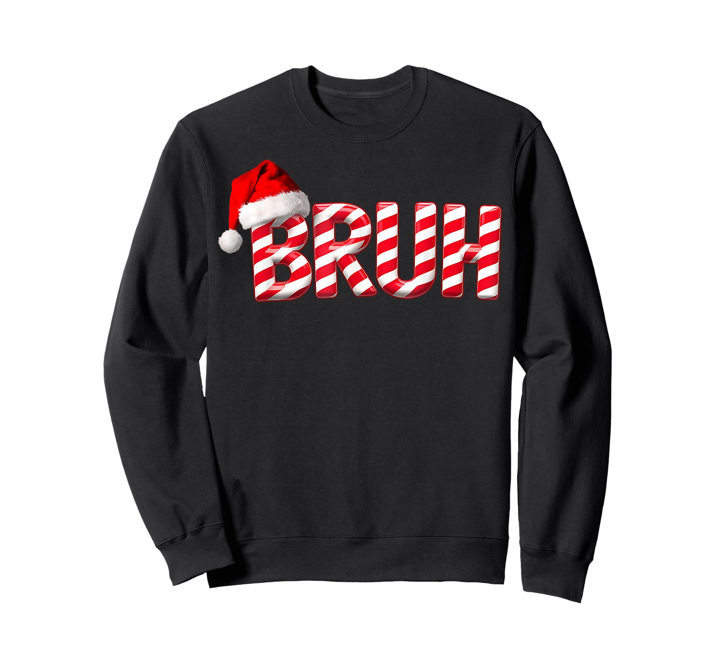 Bruh Christmas Candy Cane for Teen Boys Funny Xmas Bruh T-Shirt