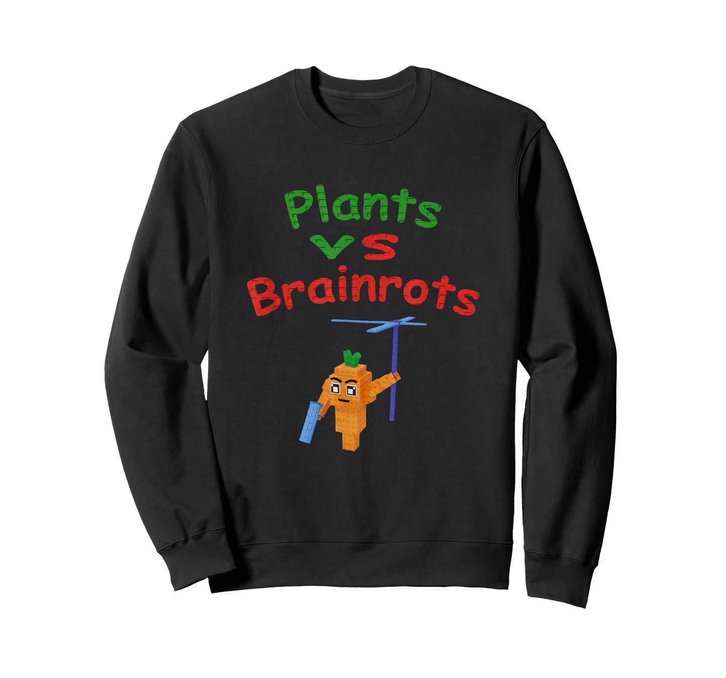 Plants vs Brainrots Funny Mr Carrot Gamer T-Shirt