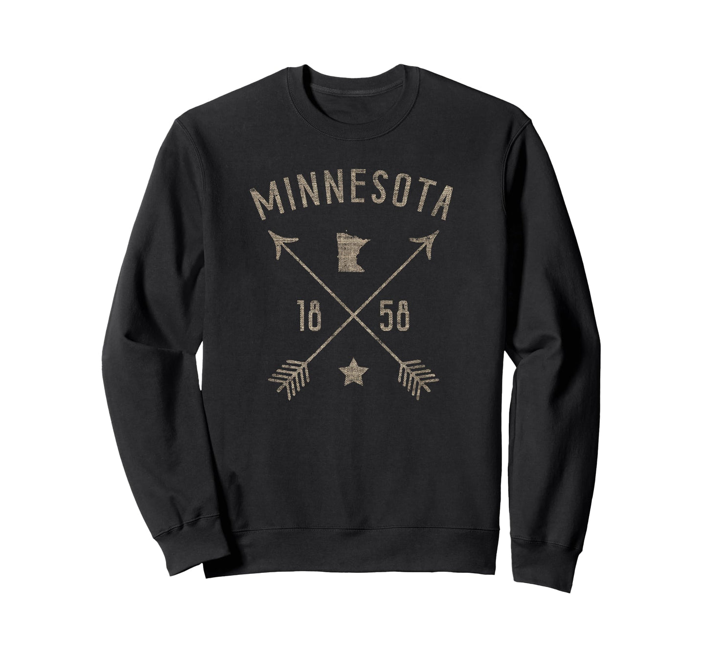 Vintage Minnesota Distressed Home State Map Boho Arrows T-Shirt