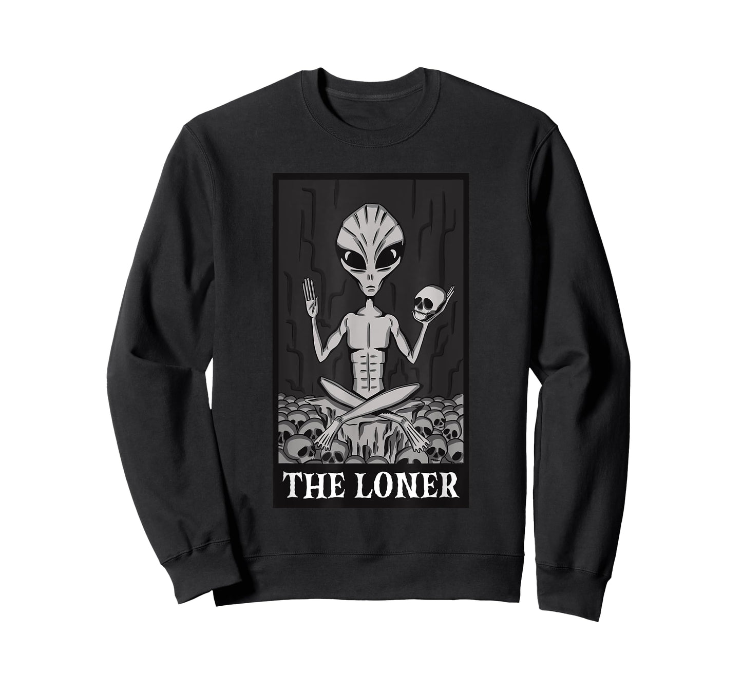 The Loner Lazy Halloween Costume Funny Alien Skeleton Skull T-Shirt