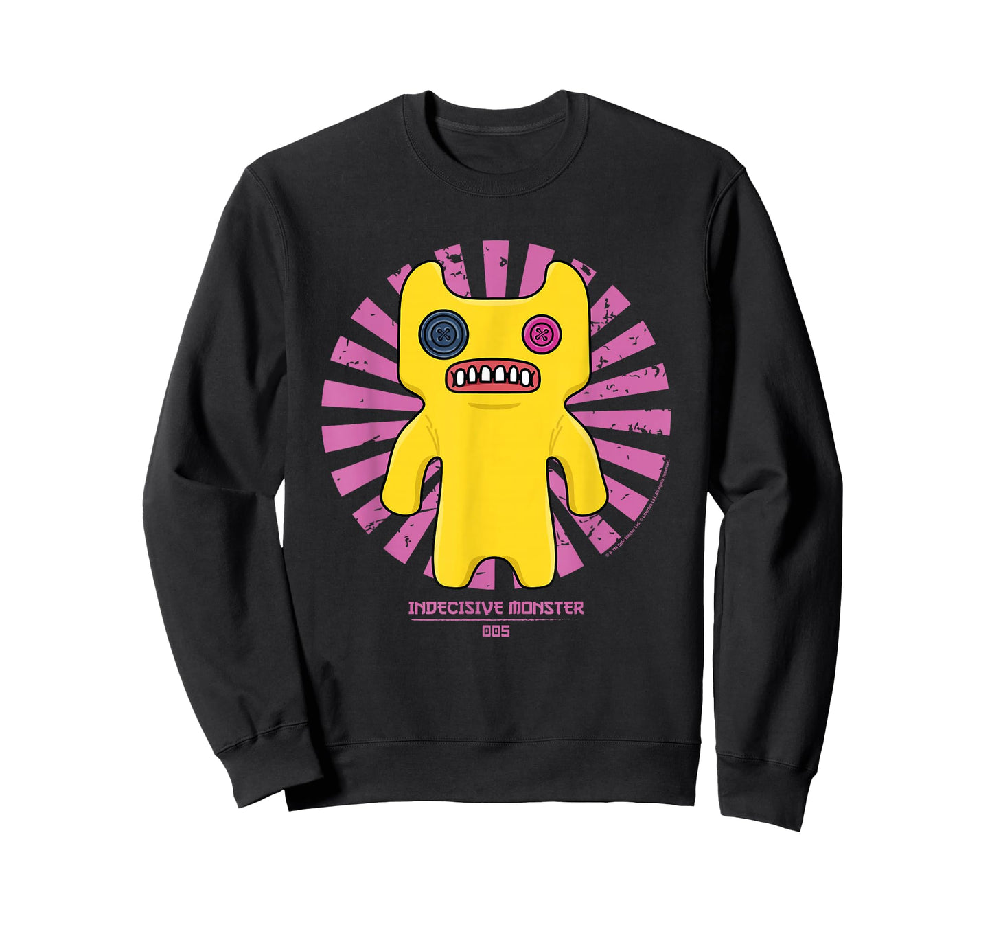 Fuggler Indecisive Monster Yellow Retro Japanese Text T-Shirt